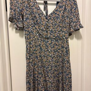 Dress Forum Blue Floral Midi Dress